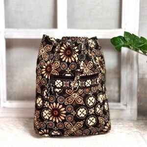 Vera Bradley bag. Brown floral pattern. Used but in very good condition.